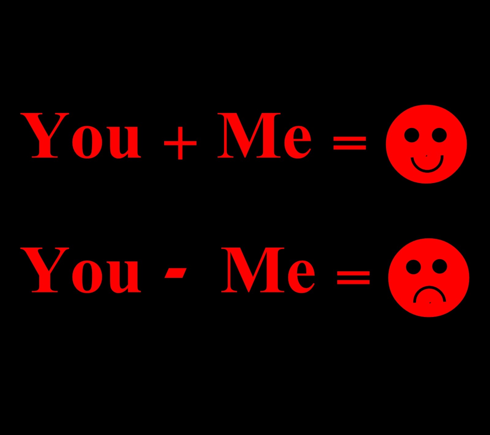 There are two smiley faces with the words you and me (gtrr, ijgf)