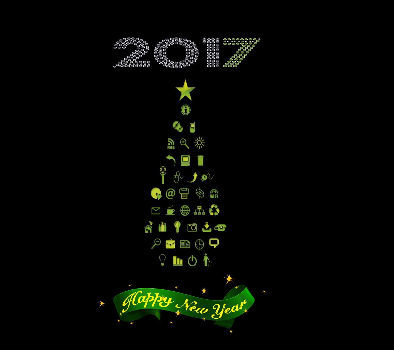 A close up of a christmas tree with a star on top (2017, abej, beograd, happy new year)