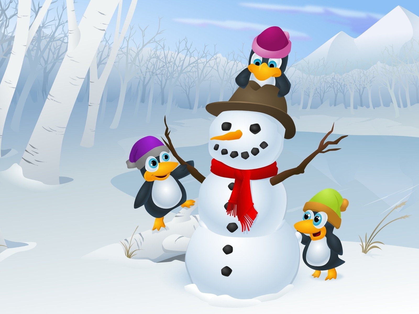 cartoons, christmas, holiday wallpaper