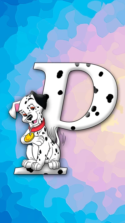 alphabet, cute, dalmatian, dog, letter