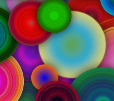 abstract, circles, colorful