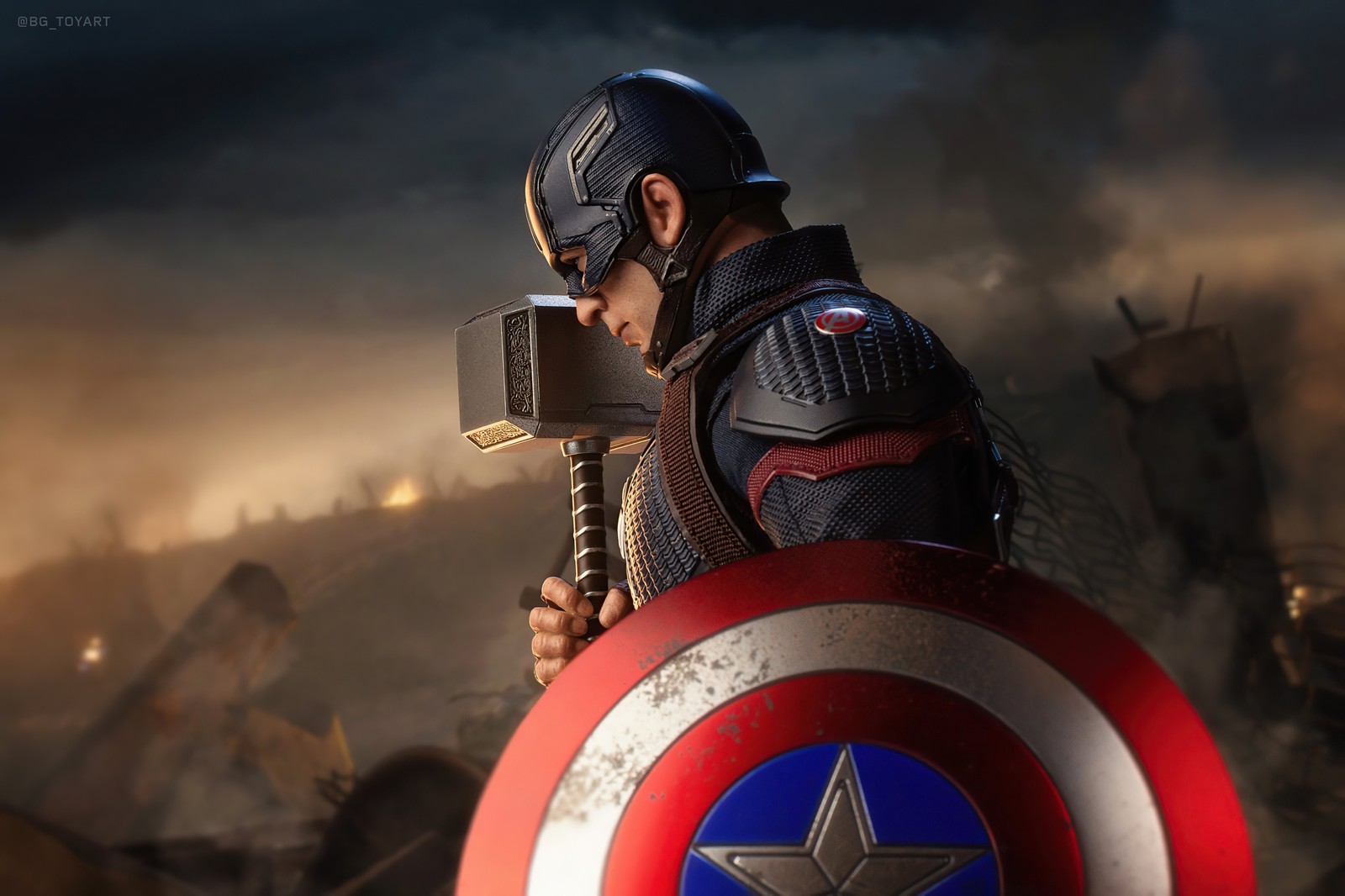 Captain america dans la guerre des avengers (super héros, bouclier, casque, armure, avengers)