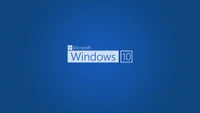 Microsoft Windows 10-Logo auf blauem Hintergrund