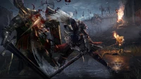 elden ring, video game, knight, battle, screenshot wallpaper