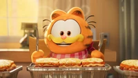 Baby Garfield bereit zum Schlemmen: Eine entzückende Szene aus dem kommenden Animationsfilm 2024