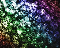 Motif de rayonnement fractal coloré dans l'espace