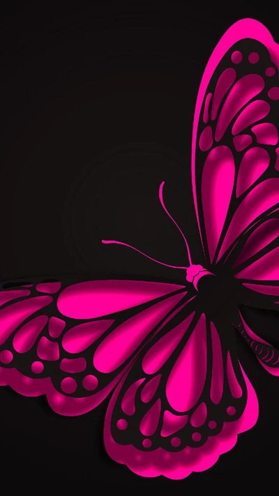 papillon, rose