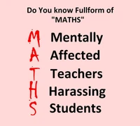 Une approche humoristique des frustrations liées à l'apprentissage des mathématiques, représentée par l'acronyme "MATHS" comme "Enseignants Mentalement Affectés Harcelant les Étudiants.