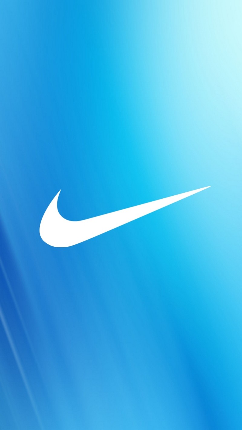 Логотип nike на синем фоне (синий, nike)