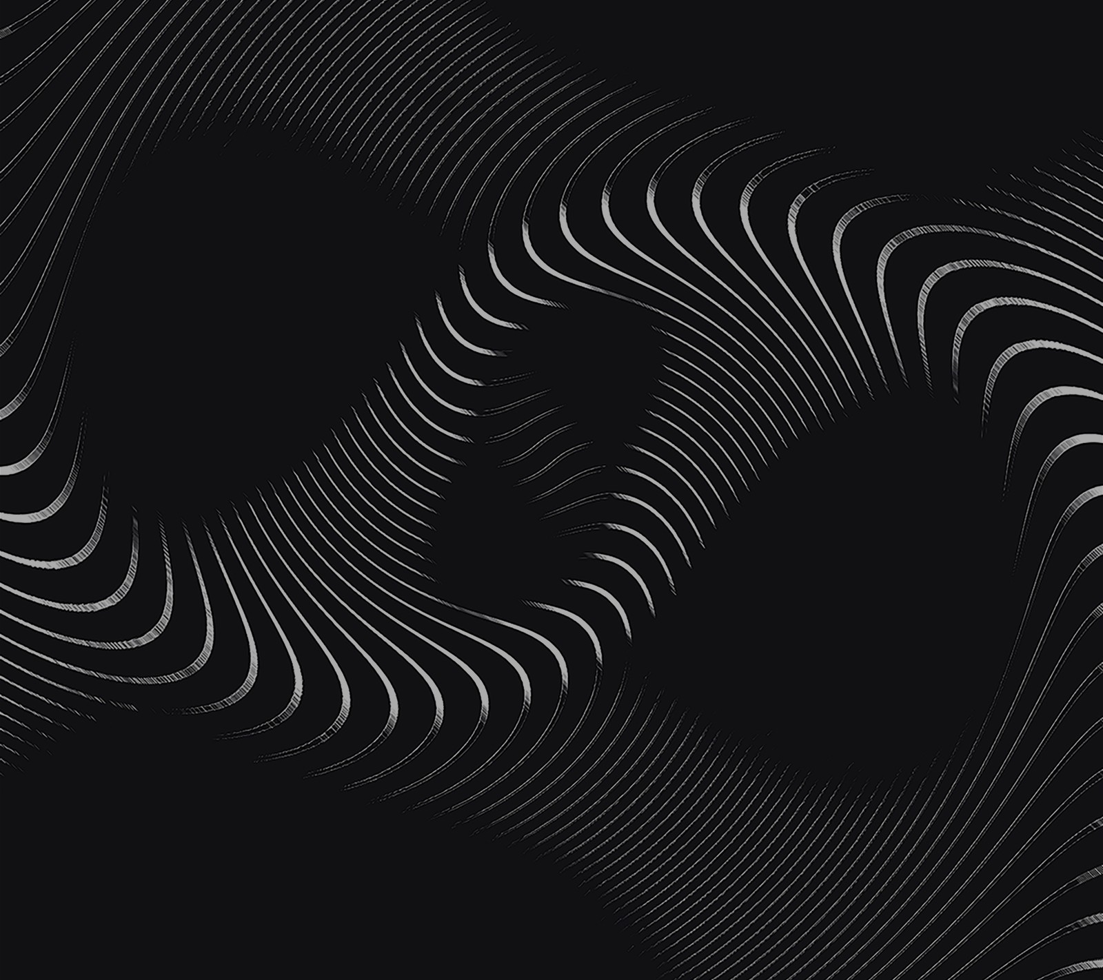 Un fond abstrait noir et blanc avec un design en spirale (3d, abstrait, noir, génial, design)