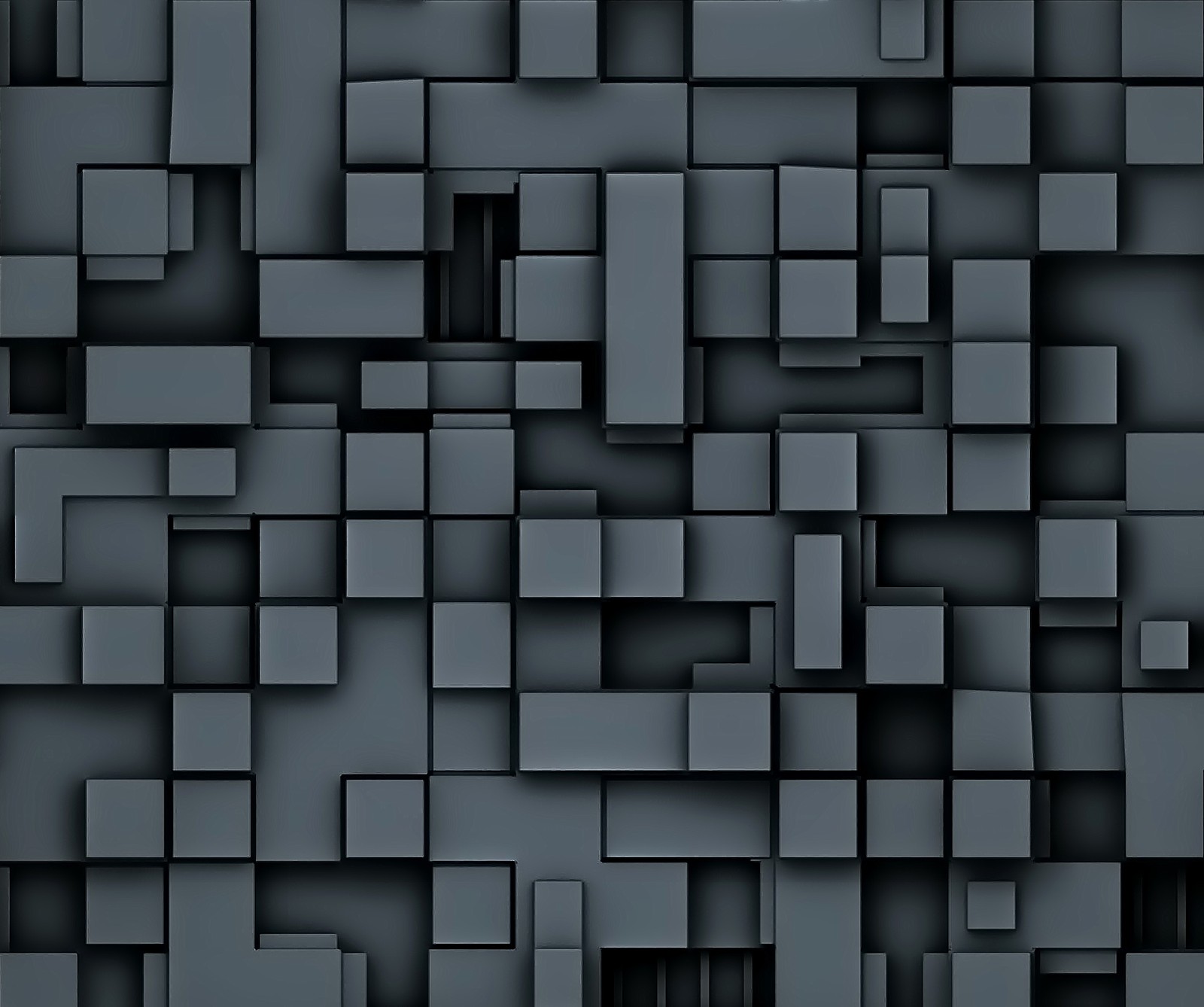 A close up of a black and white abstract background with squares (background, blocks, cube, square, tiles)