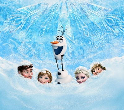 Olaf y amigos celebran el país de las maravillas invernales