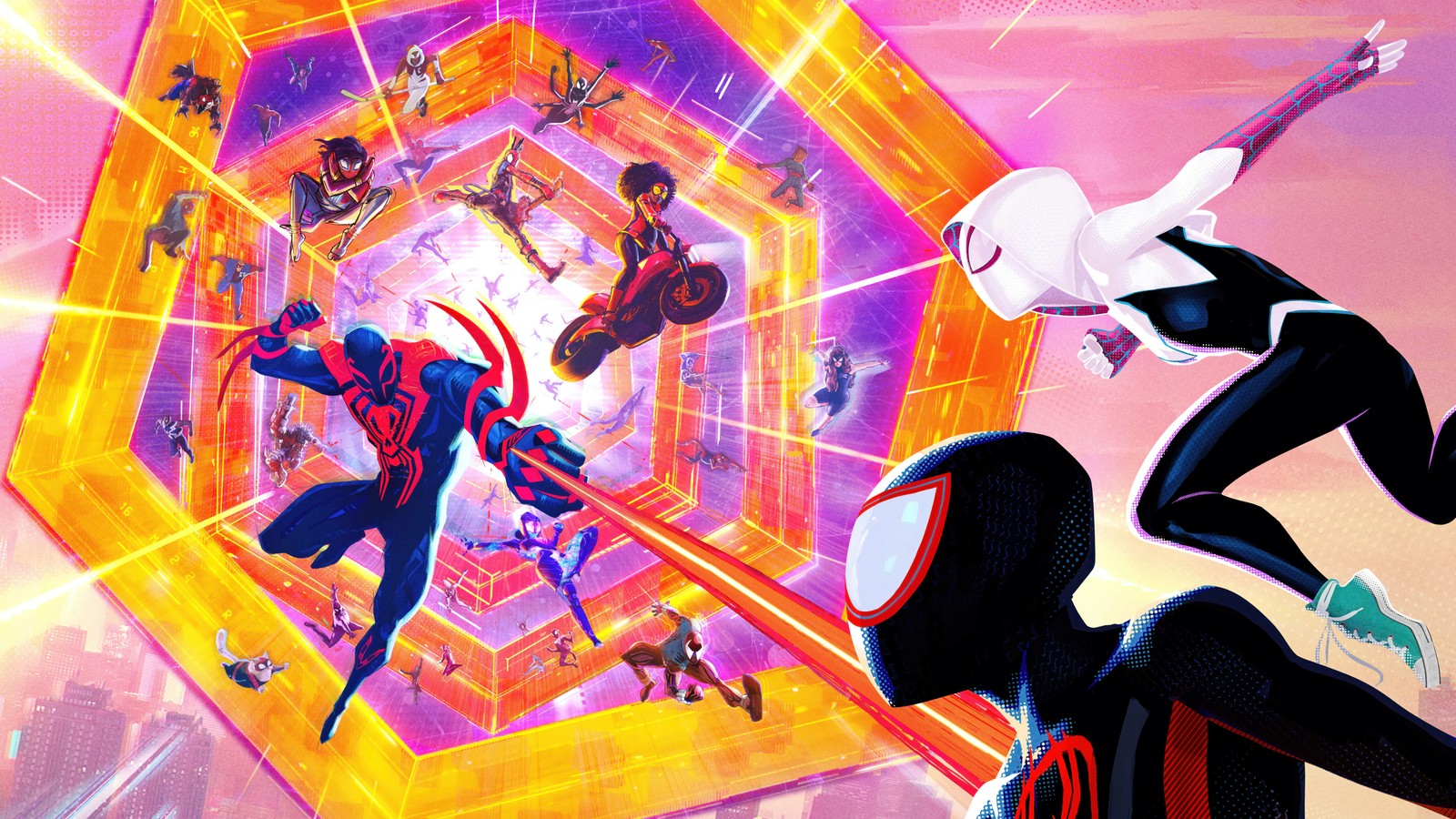 Spider-man: dans le spider-verse (spider man à travers le spider verse, spider man across the spider verse, film, spiderman, marvel)