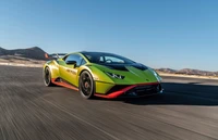 ламборгини уракан сто, lamborghini huracán sto, 2021, гоночная трасса, 5k