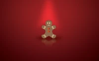 gingerbread, red, orange, animation, teddy bear wallpaper