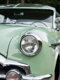 Vintage Opel Classic Car with Gleaming Headlamp