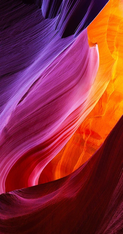 Vibrant Abstract Swirls in Purple, Magenta, and Amber