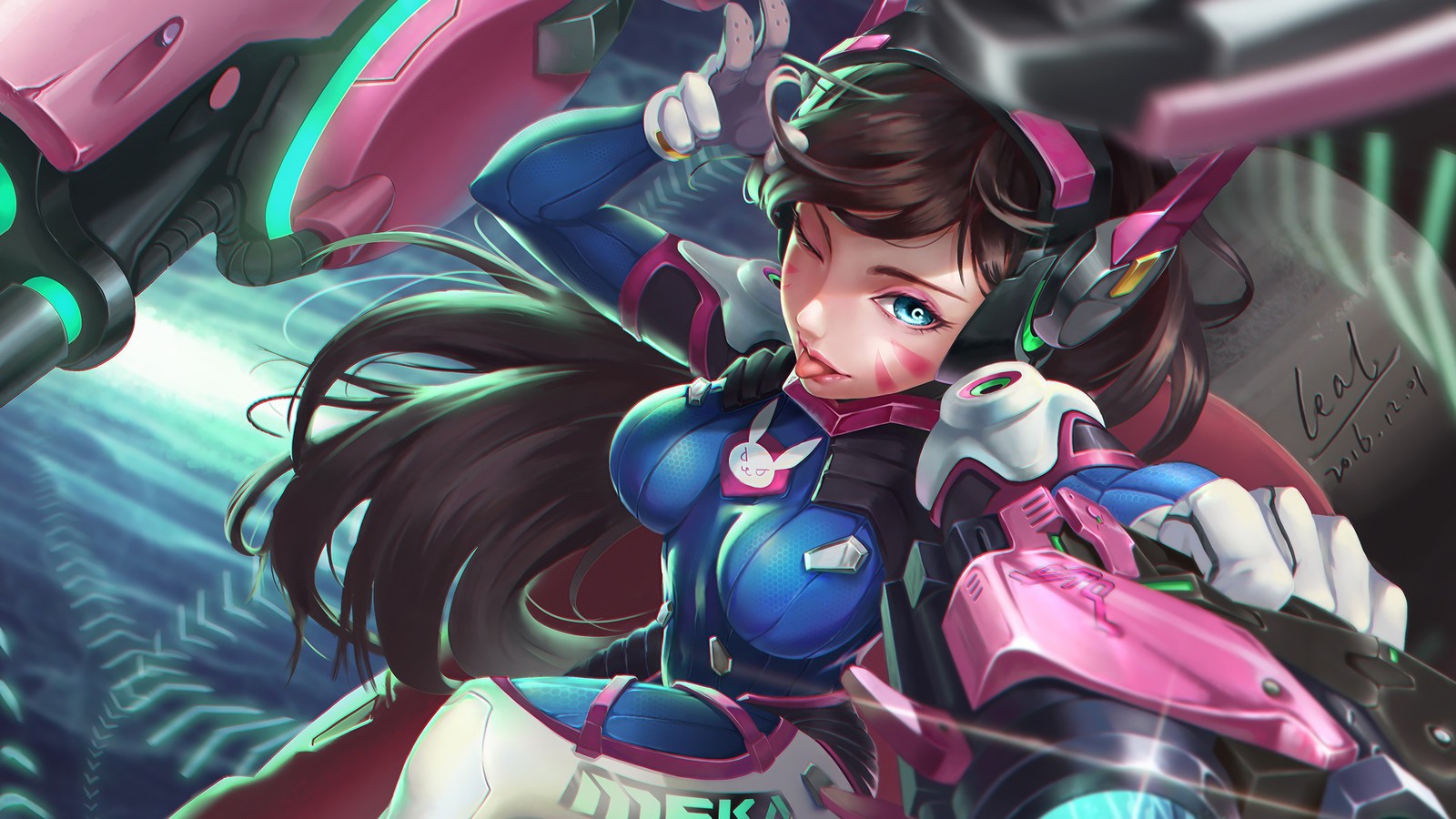 dva, overwatch, video game wallpaper