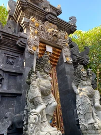 bali, escultura em pedra, estátua, alívio, entalhe