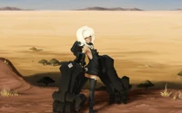 aeolian landform, sahara, erg, girl, blonde wallpaper