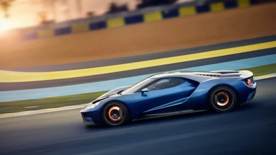 Ford GT Racing al atardecer en una pista