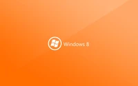 Logotipo do Windows 8 em um fundo laranja