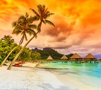 beach, cloud, ocean, paradise, sea