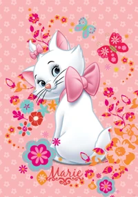 cats, disney, pink wallpaper