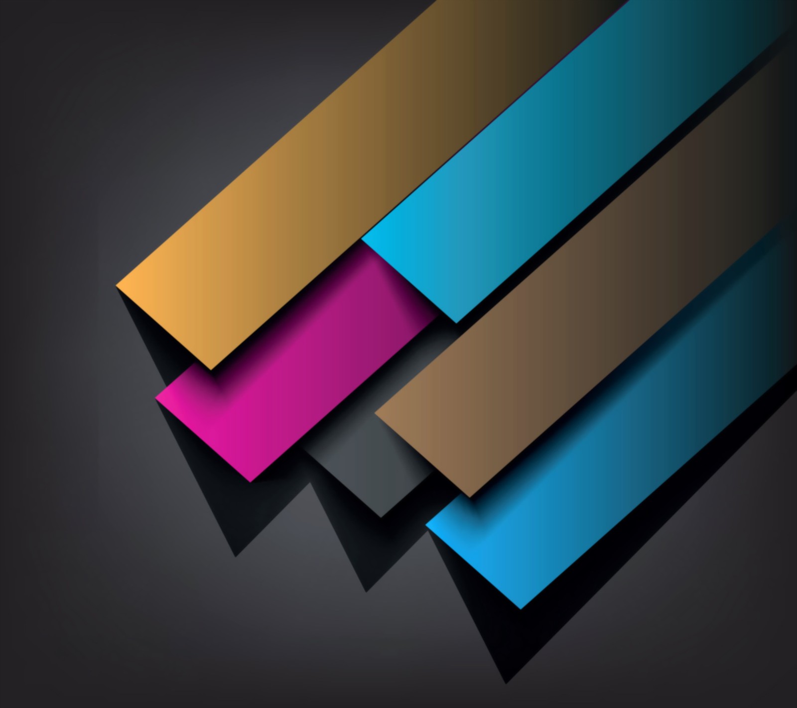 A close up of a group of colorful rectangles on a black background (android, blue, colors, cool, keep)