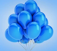 Globos azules vibrantes para una celebración alegre