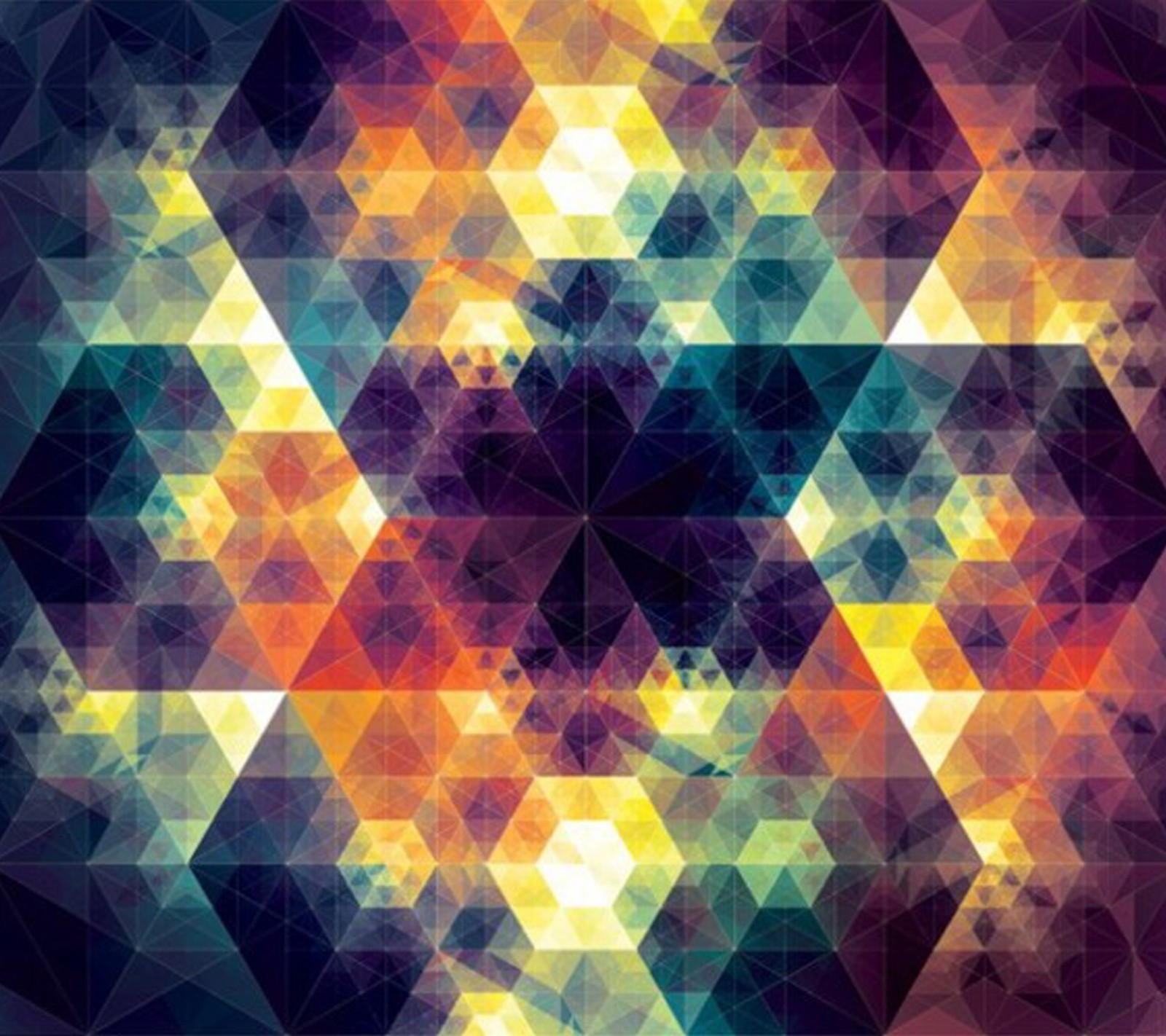 Abstract geometric background with triangles and stars (abstract, kaleidoscope)