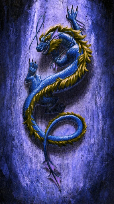 dragón, fantasía, pared, fondo de pantalla