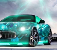 Atemberaubend abgestimmtes Auto mit futuristischem Design