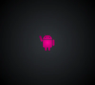 android, gris, minimalista, rosa, saludo