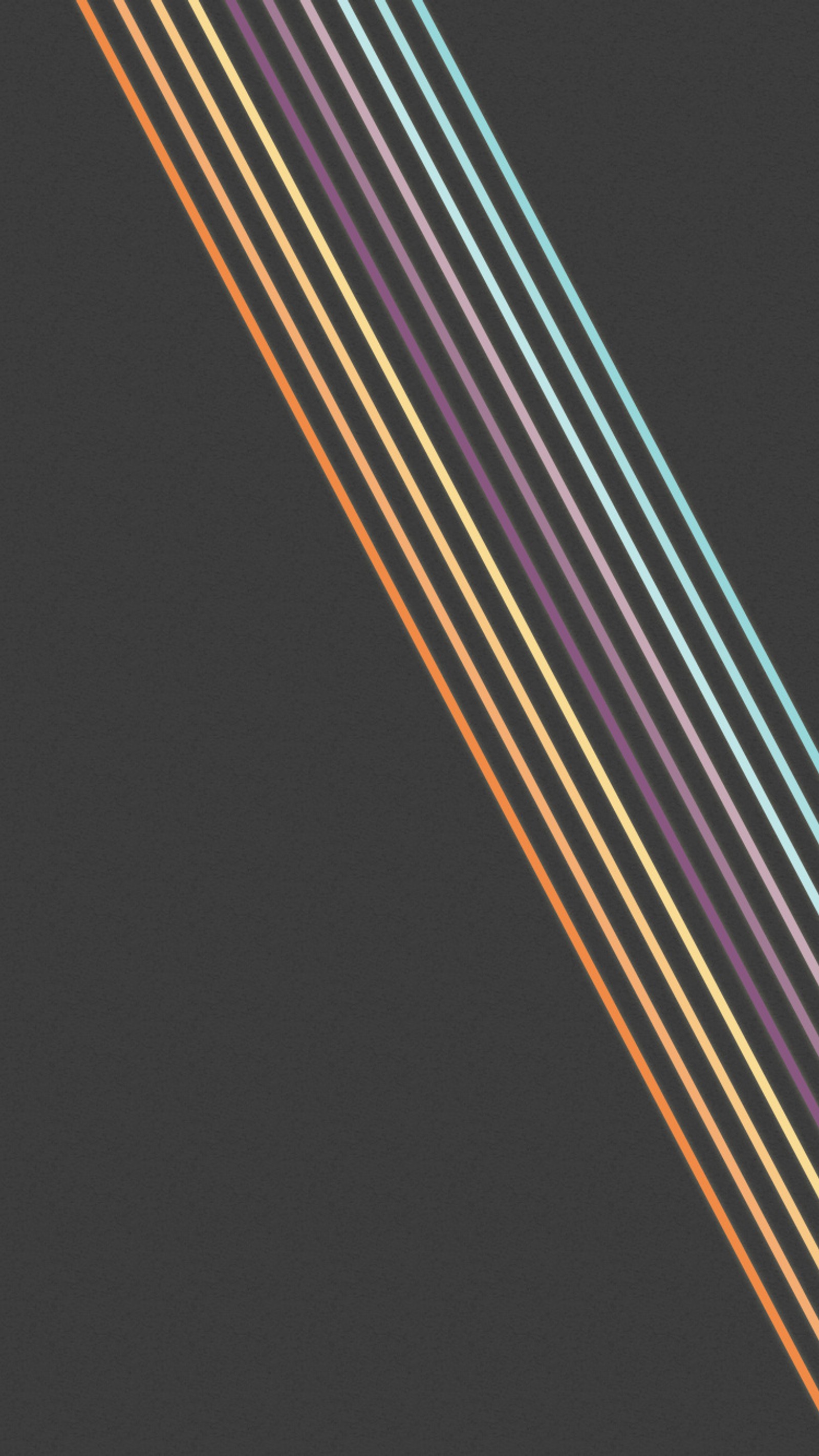 A close up of a black background with a rainbow of lines (80s, abstract, bright, moder, neon)