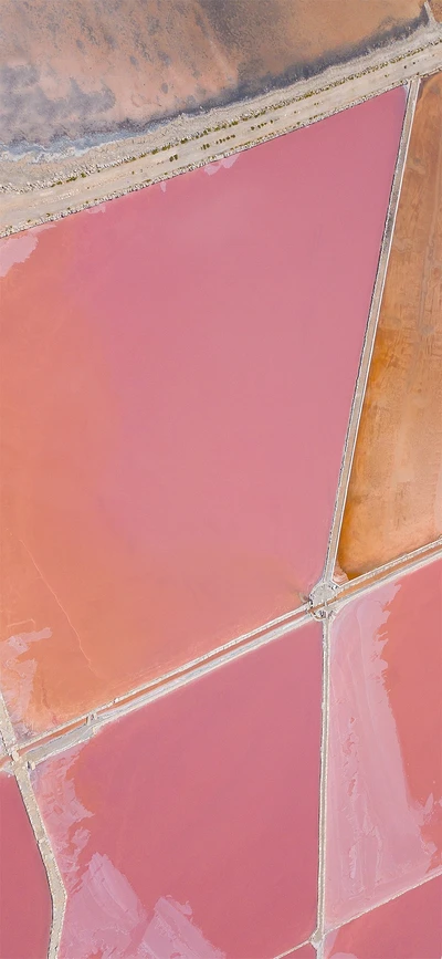 Sol carrelé coloré avec des nuances de rose, d'orange et de beige, offrant un arrière-plan vibrant pour un smartphone ASUS Zenfone 6.