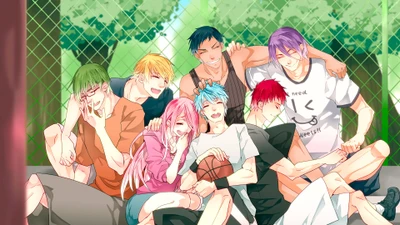 tetsuya kuroko, taiga kagami, basket ball de kuroko, anime, illustration