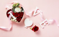 Heart-Shaped Floral Arrangement Celebrating Love