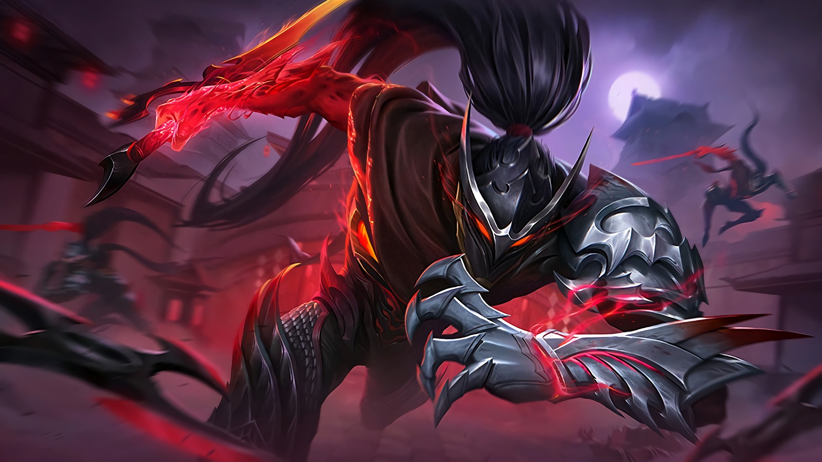 Lade hayabusa, shadow of obscurity, haut, mlbb, mobile legends Hintergrund herunter