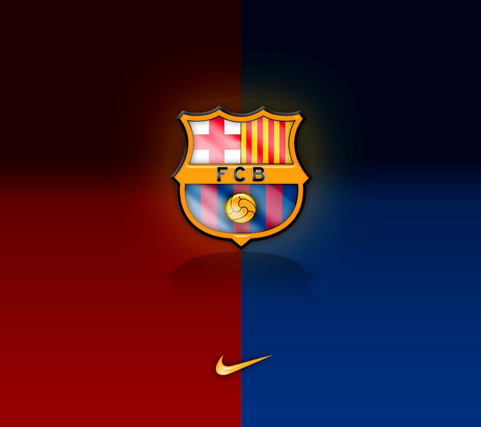 Gros plan d'un logo de football sur un fond rouge et bleu (barcelone, barcellona, barcelona, messi)