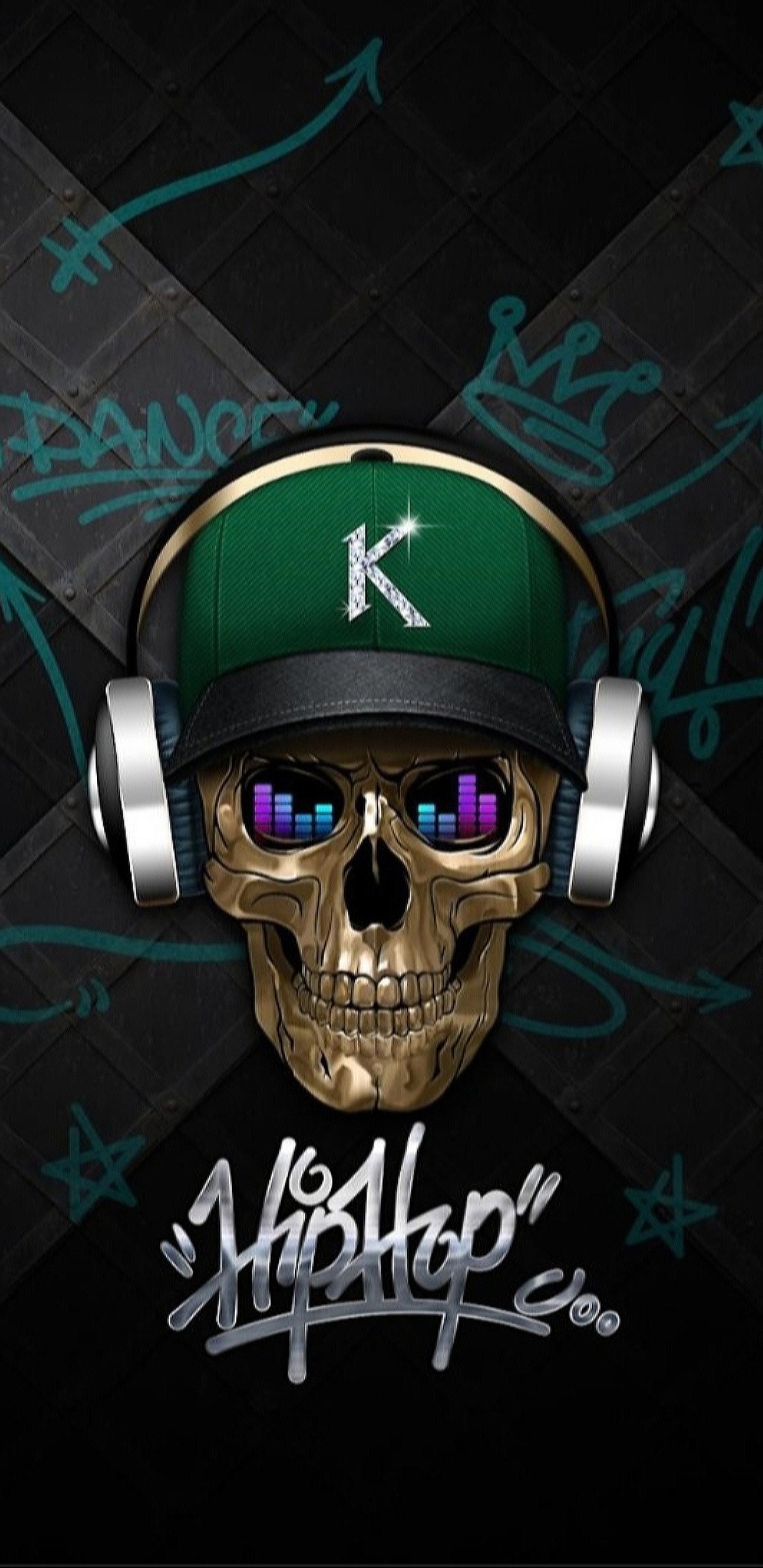 graffiti, hip hop, king, music, skull wallpaper