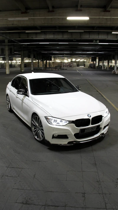 Sleek White BMW M3 in Urban Setting