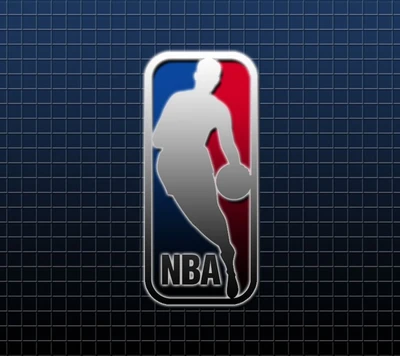 NBA-Logo auf einem Gitterhintergrund