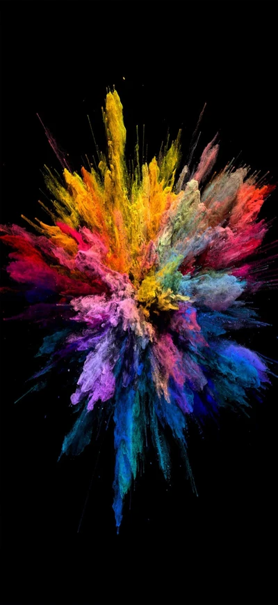 Explosion colorée de pigments vibrants