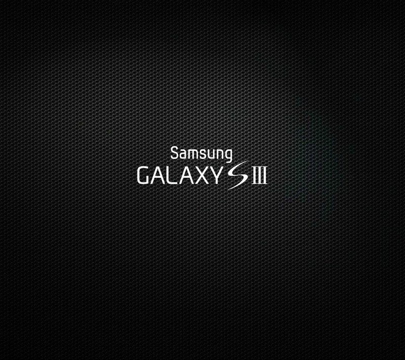 Черный фон с надписью samsung galaxy 3 (galaxy s3, текстура)