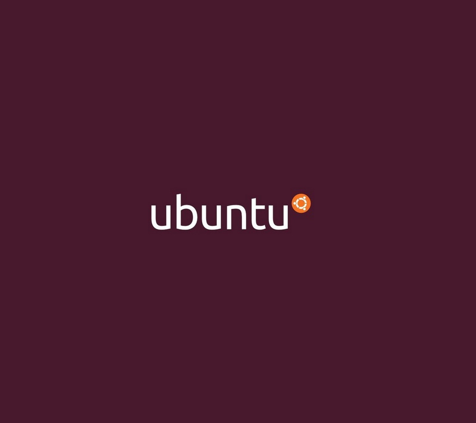 Um close-up de um logotipo vermelho e branco em um fundo roxo (tecnologia, ubuntu)