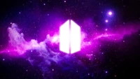 bts army, purple nebula, galaxy, purple background, music