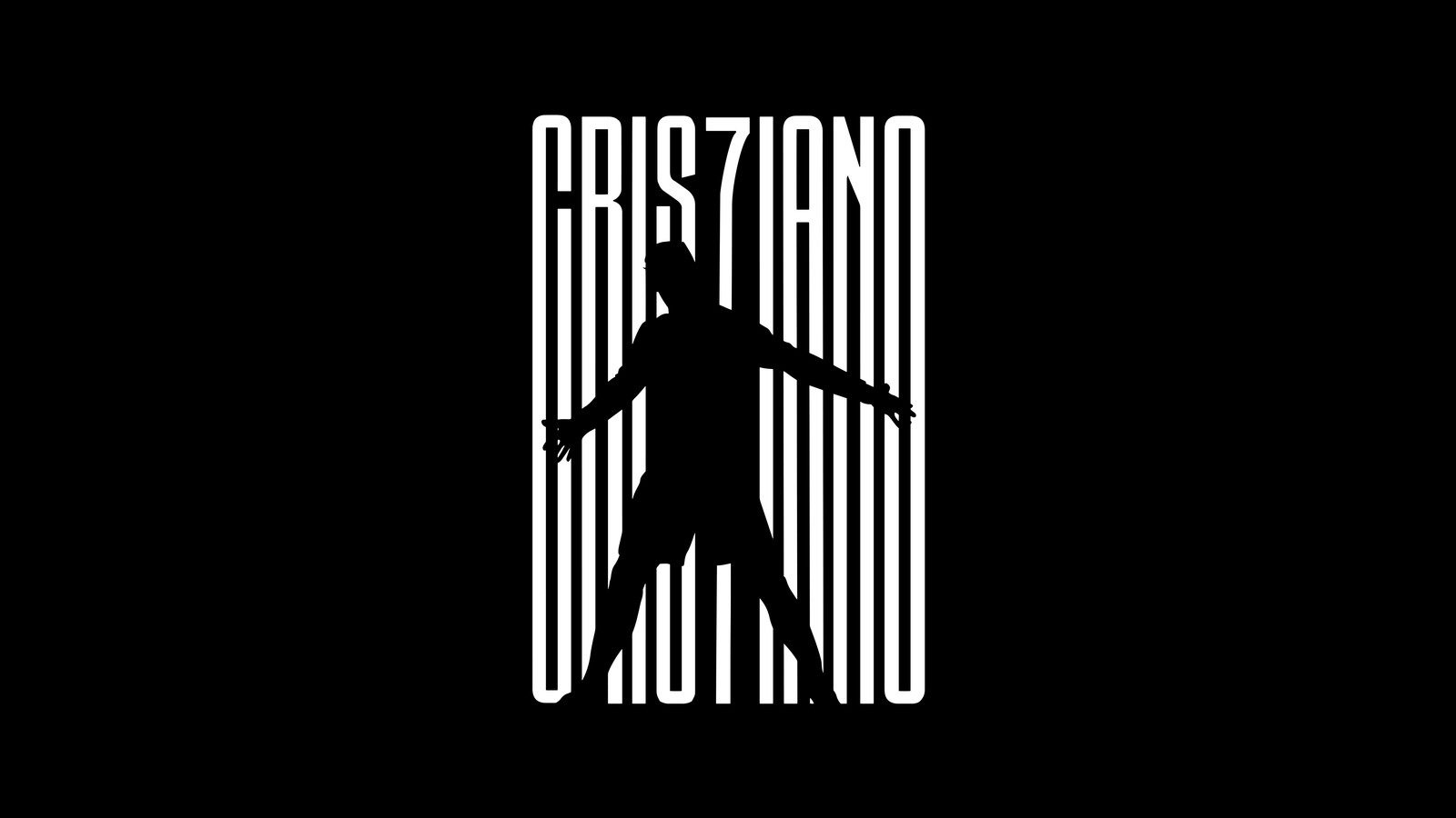 A black and white photo of a man standing in front of a barcode (cristiano ronaldo, minimalist, black background, 5k, amoled)