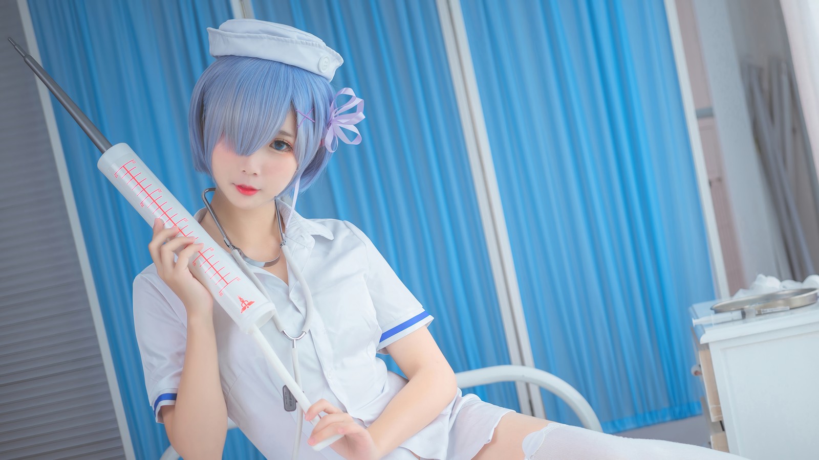 nurse, cosplay, cosplayer, girls, rem Download Wallpaper