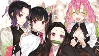 demon slayer kimetsu no yaiba, anime, 鬼滅の刃, kimetsu no yaiba, girls wallpaper